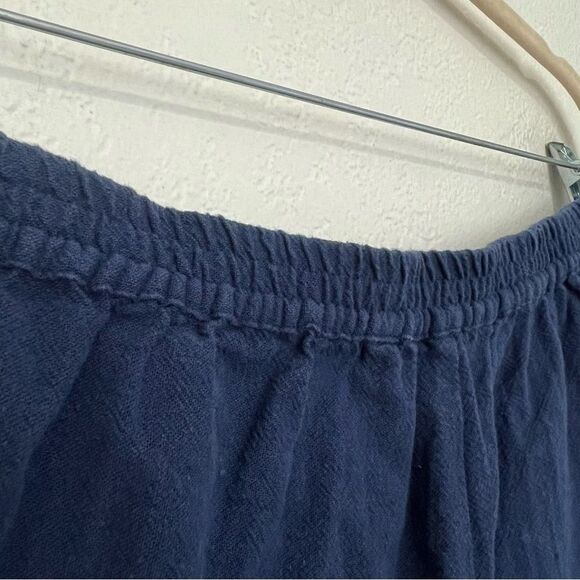 Soft Surroundings Navy Blue Pull On 100% Cotton High Rise Pants Women’s Small - Picture 3 of 12